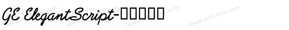 GE ElegantScript字体转换